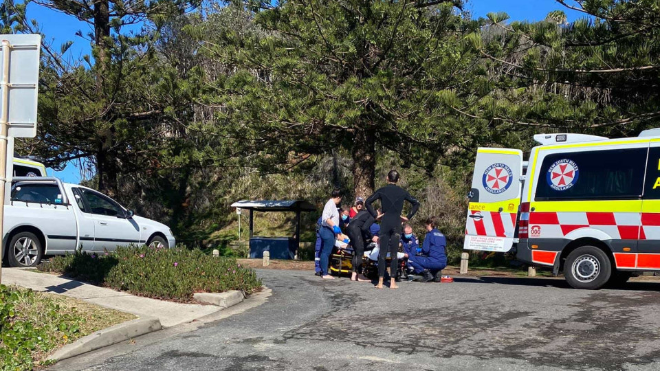 Surfista australiano esmurra tubarão para salvar a mulher