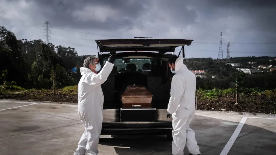 Covid-19. Desceu percentagem do total de mortes cá na última quinzena