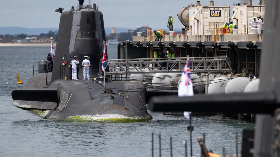 United Kingdom's nuclear-powered attack submarine HMS Astute in Perth, Western Australia