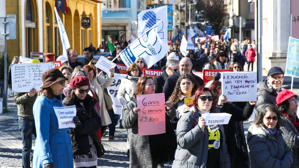 Protesto dos professores chega a Leiria aos milhares