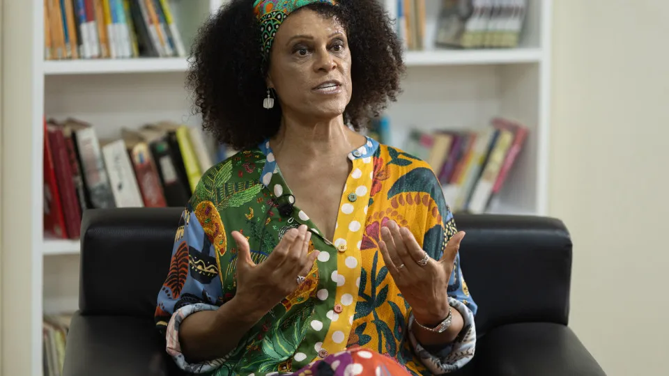 British author Bernardine Evaristo attends literature night in Dakar