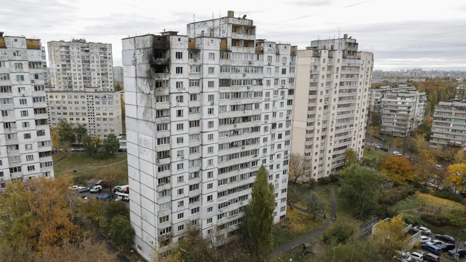 At least two were injured by drone debris in Kyiv