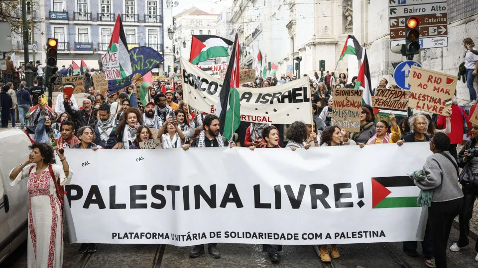 Solidariedade para com palestinianos juntou centenas de pessoas em Lisboa