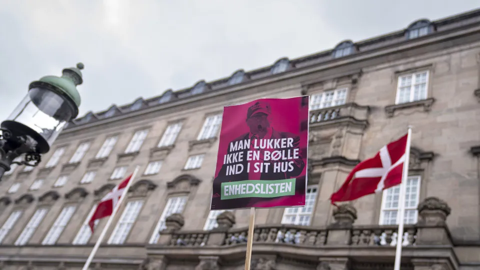 Demonstration against American bases in Copenhagen