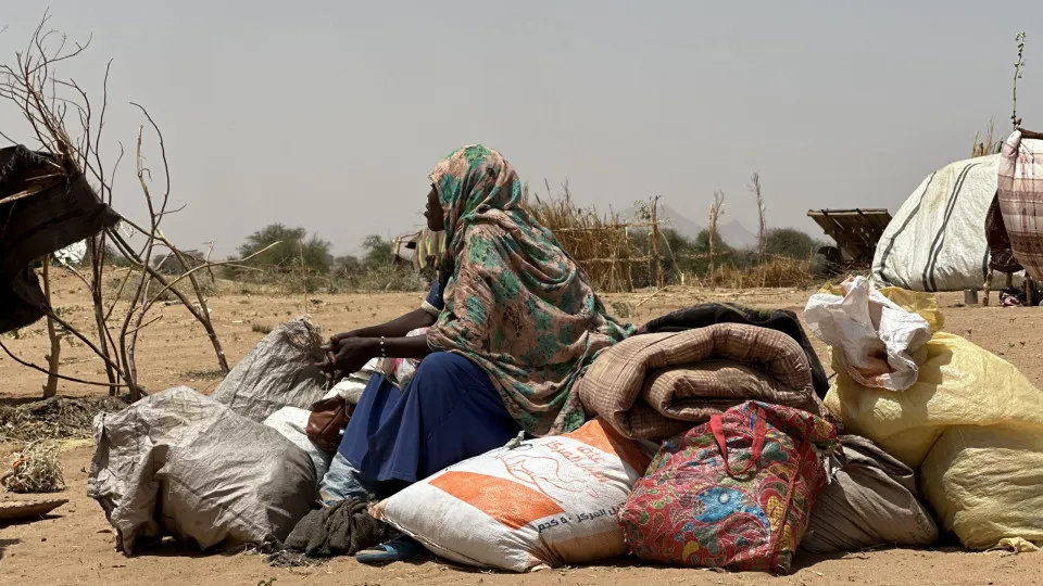 Displaced people flee Zamzam camp amid ongoing conflict in Sudan's North Darfur