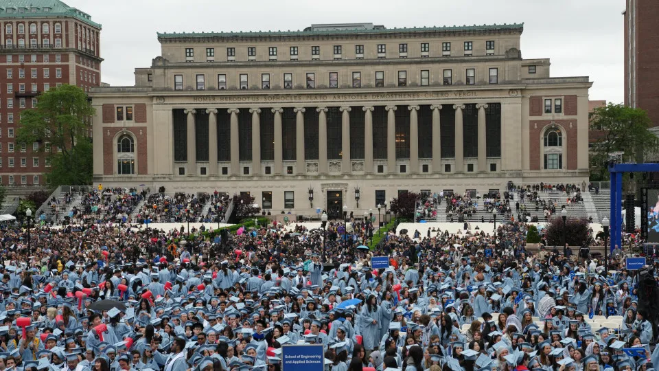 Columbia University commencement ceremony in Manhattan