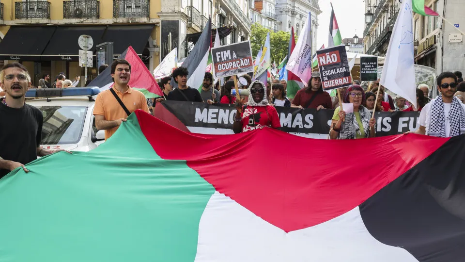 Lisboa: Manifestação "Solidariedade com a Palestina - fim ao genocídio"