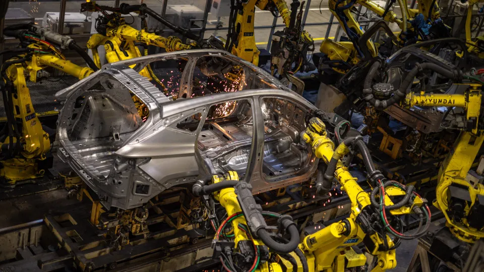Automobile production at Hyundai plant in the Czech Republic