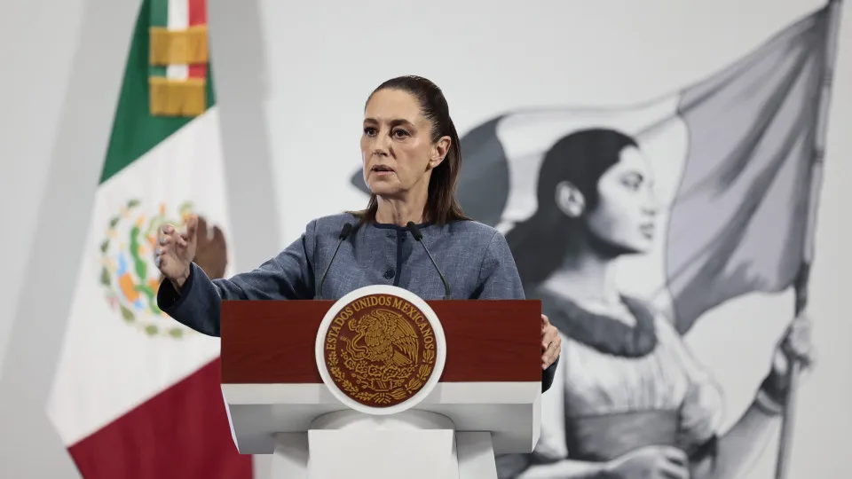 Mexican President Claudia Sheinbaum holds press conference in Mexico City