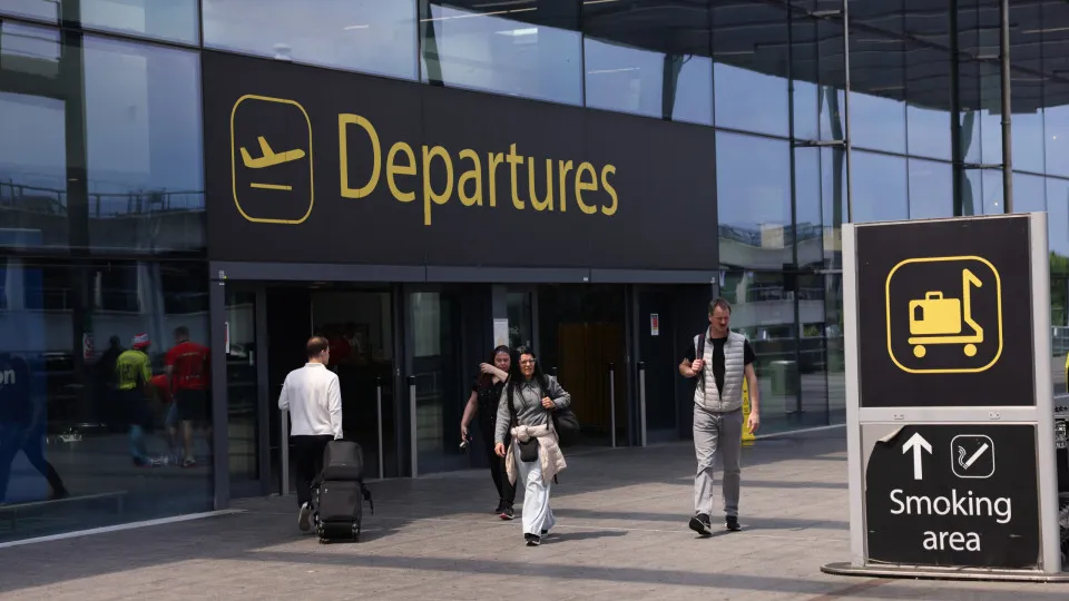 Gatwick Airport following the Air India plane crash after take-off in Ahmedabad