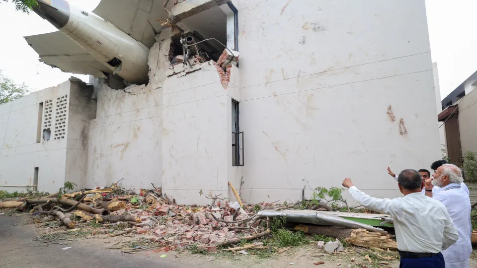 India's Prime Minister Modi visits Ahmedabad plane crash site