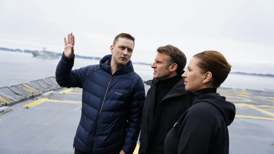 French President Macron visits Greenland