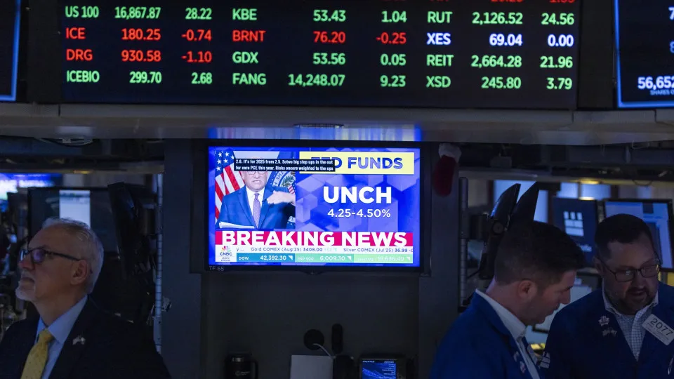 New York Stock Exchange as Fed leaves rates unchanged