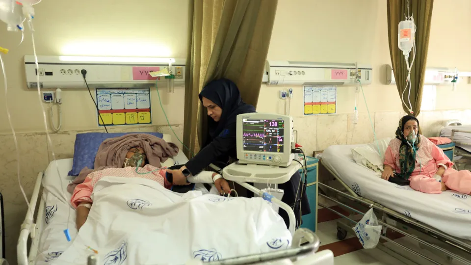 Iranians are treated in hospitals following Israeli airstrikes on Iran
