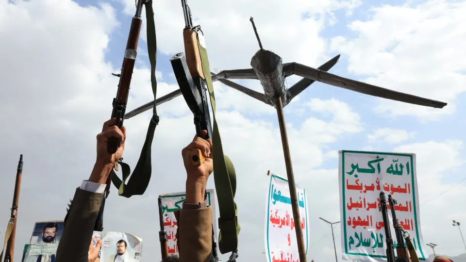 Houthis protest against US, Israel