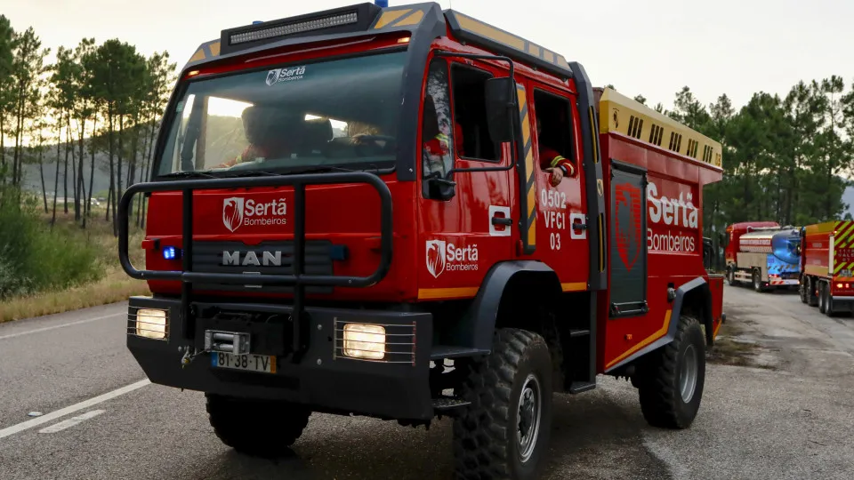 Forest fire in Castelo Branco district near Almeceda and Padrao