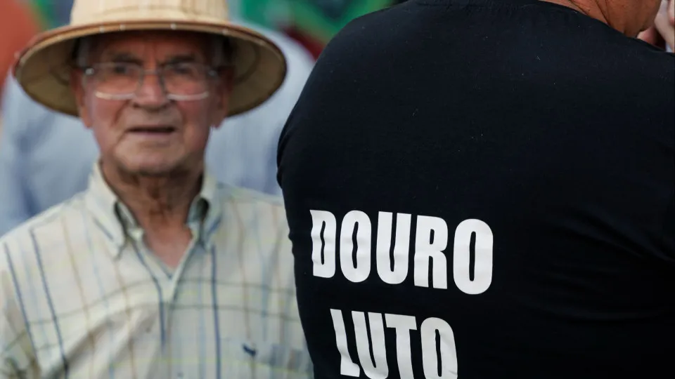 Manifestação de viticultores do Douro