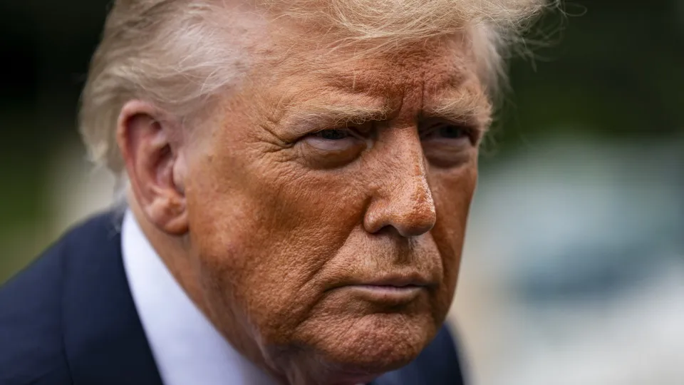 President Trump responds to questions from the media as he departs for Pennsylvania