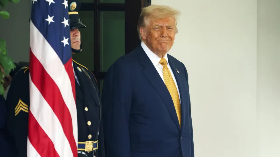 US President Trump meets Crown Prince Salman of Bahrain at the White House