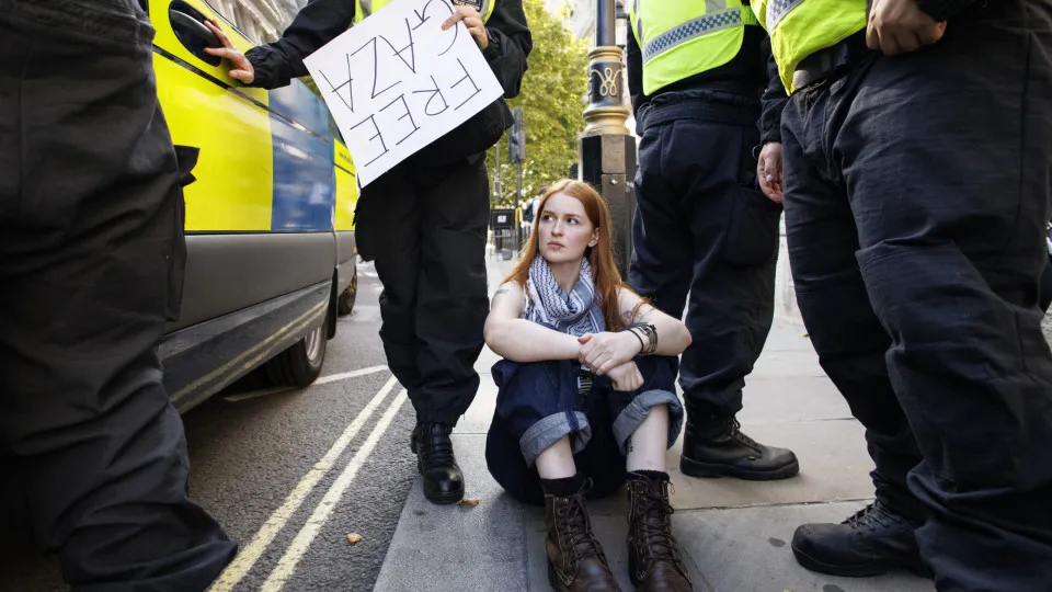 Sobe para 532 o número de detidos em Londres num protesto de apoio à Palestina