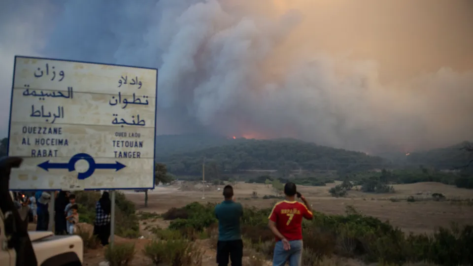Forest fire blazes near Chefchaouen