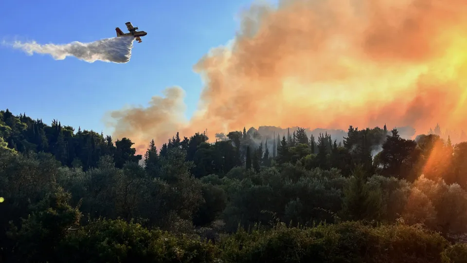 Wildfire in Greece's Zakynthos island