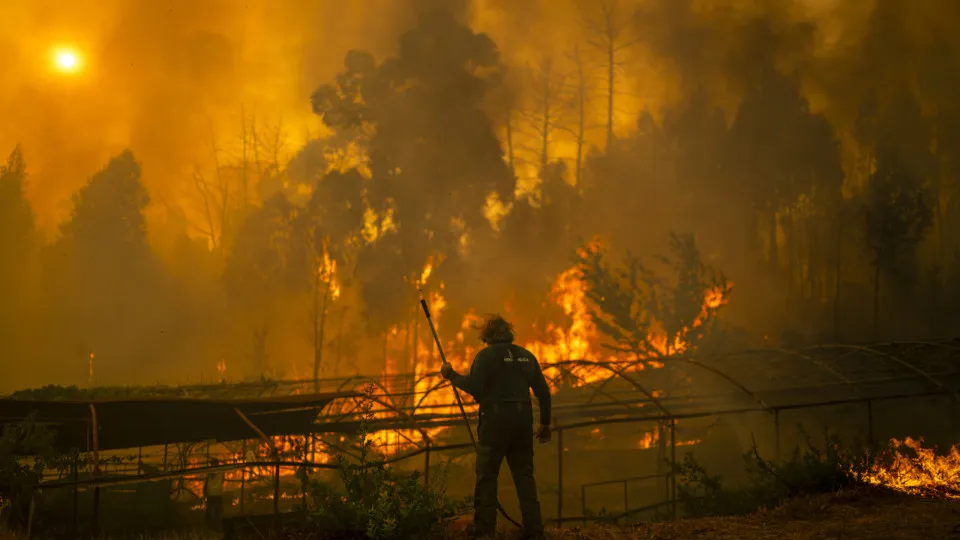 Fire in Ourense (Galicia), Spain