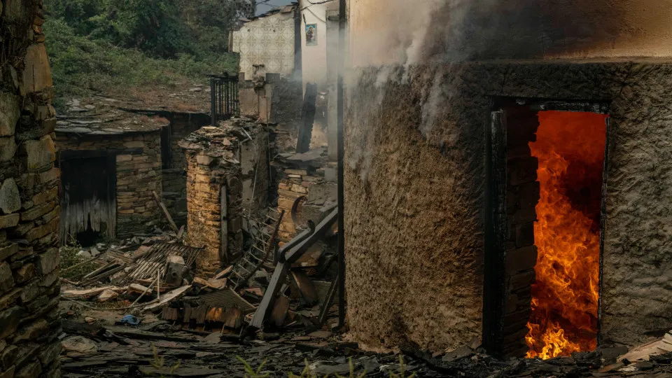 Spain fires in Ourense province