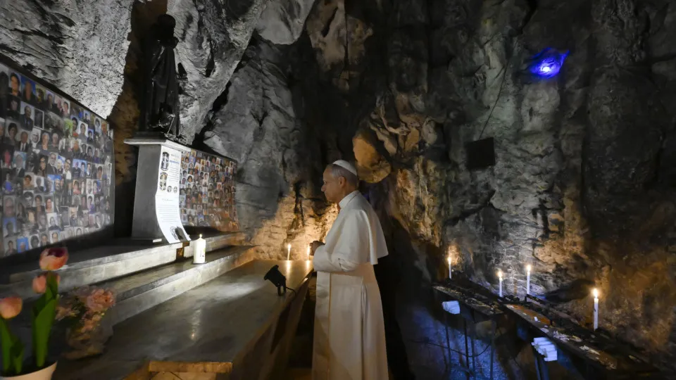 Pope Leo XIV visits the Sanctuary of Our Lady of Grace at Mentorella