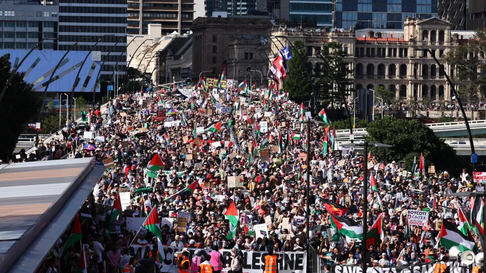 Nationwide march for Palestine in Brisbane, Australia