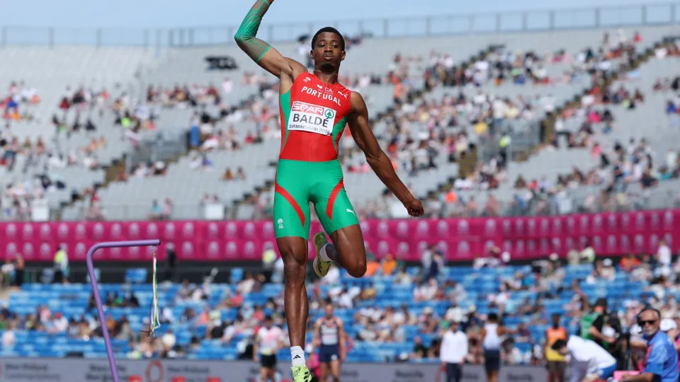 Gerson Baldé disputa a final europeia do salto em comprimento