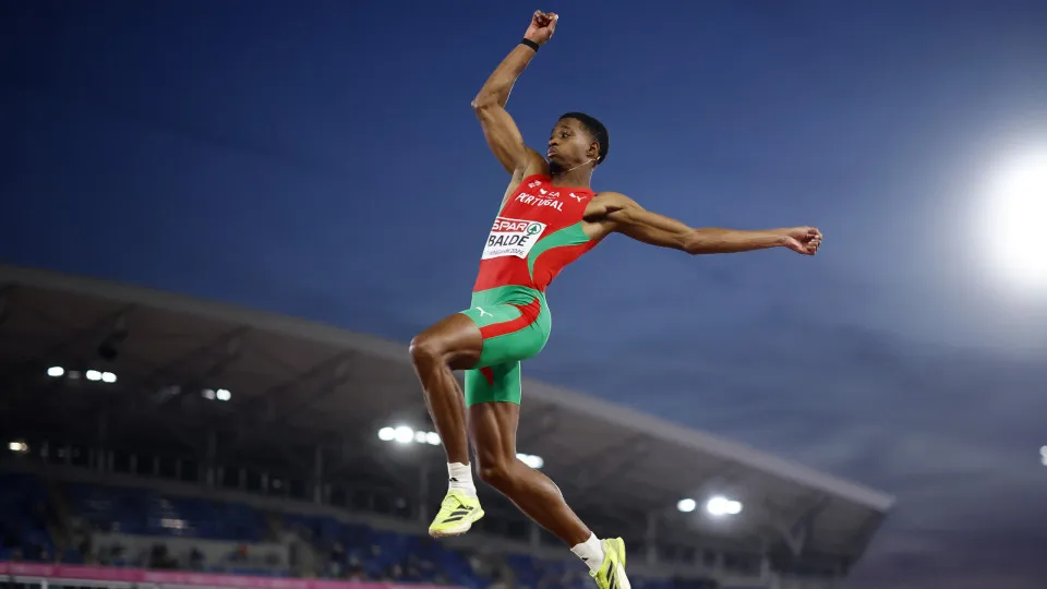 Gerson Baldé termina em quarto lugar no salto em comprimento em Birmingham