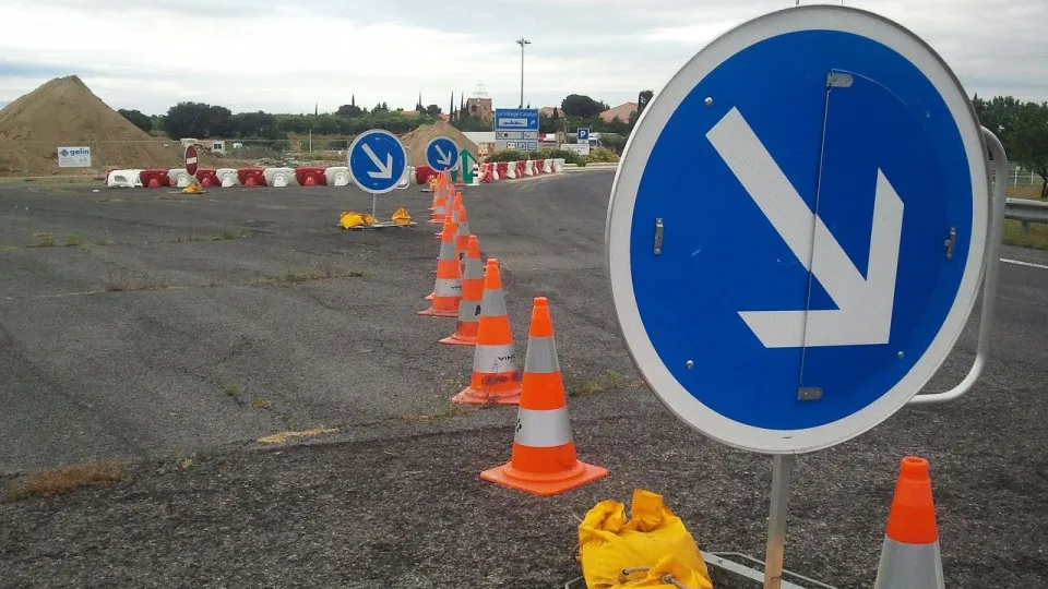 Acidente obras transito
