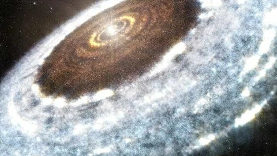 Explosão estelar permite ver linha de neve no espaço pela primeira vez