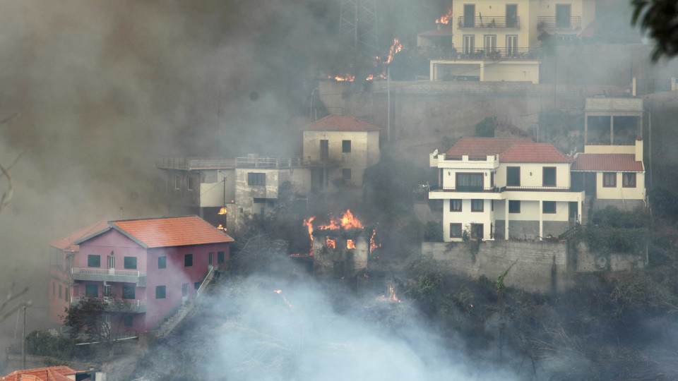 Madeira: Fogo tem 5 frentes ativas de fraca intensidade em 3 concelhos