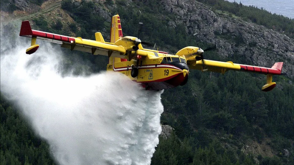 incendio, chamas, canadair