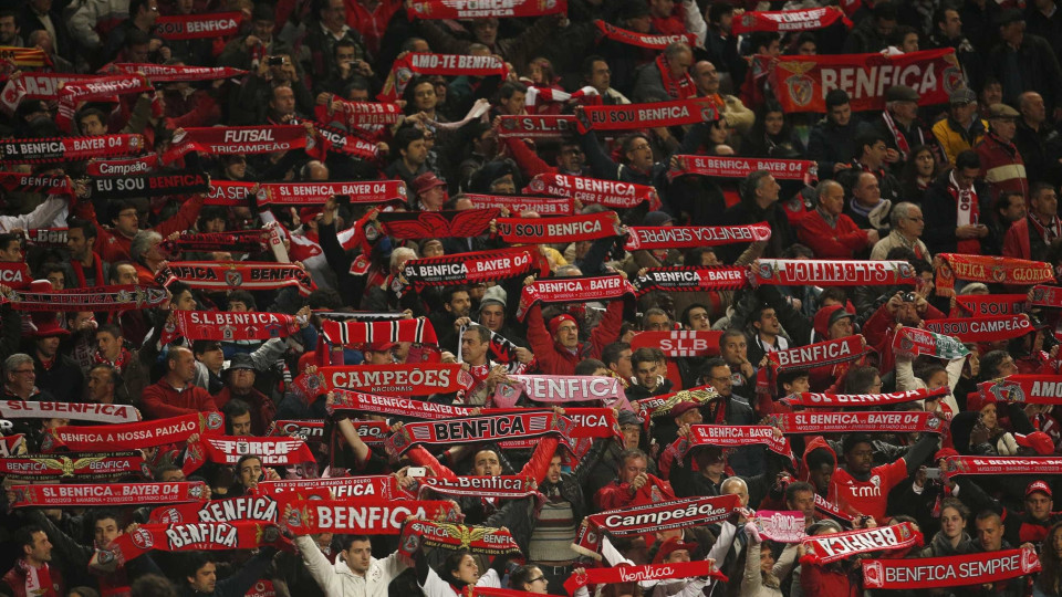 Benfica anuncia 'reforço' de bilhetes para a deslocação a Braga
