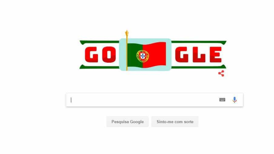 Google veste-se de verde e vermelho para assinalar Dia de Portugal