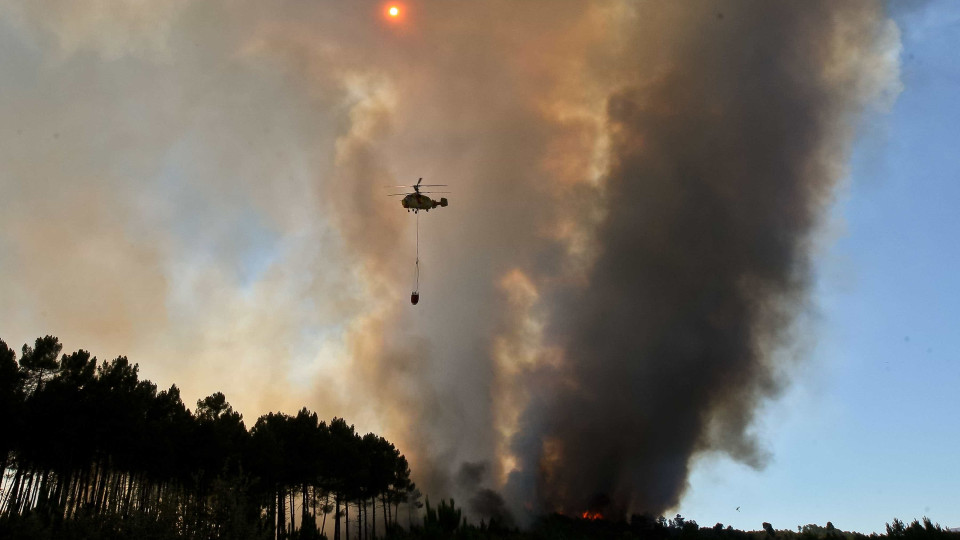 Incêndio em Águeda mobiliza meios aéreos e uma centena de operacionais