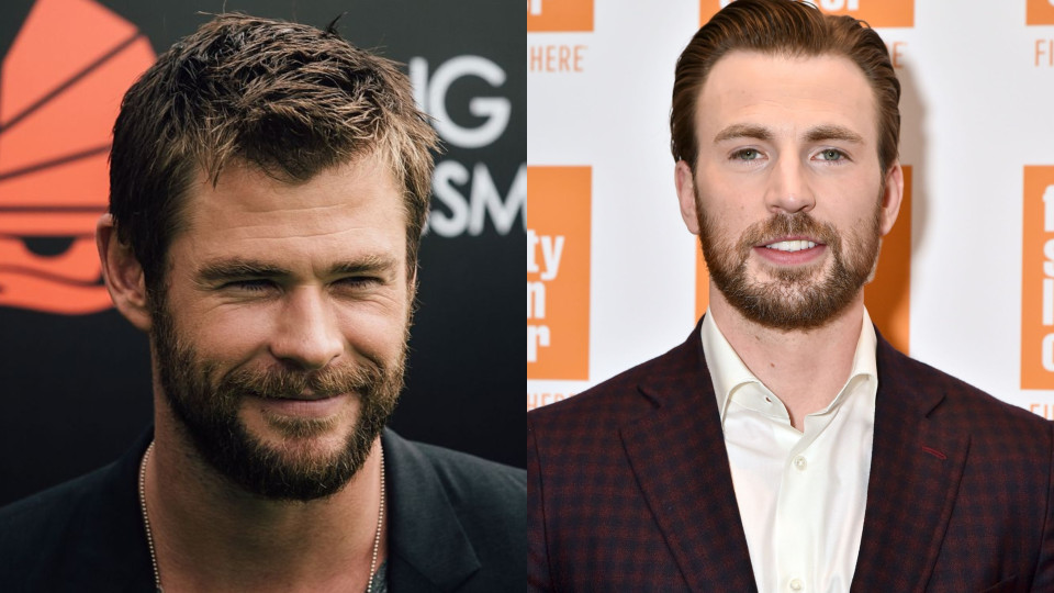 Chris Hemsworth brinca: "O Chris Evans copiou a minha barba"