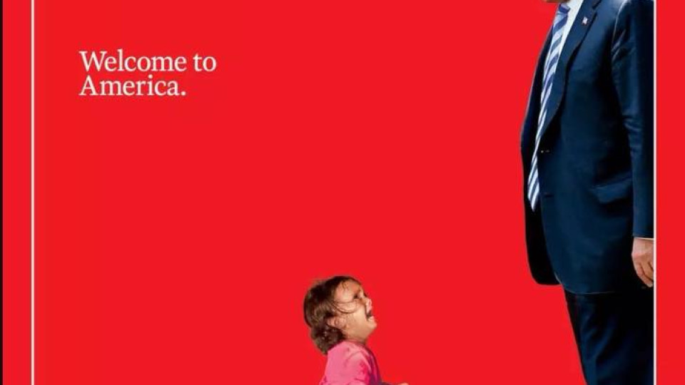 Trump e uma criança a chorar na capa da Time. "Welcome to America"