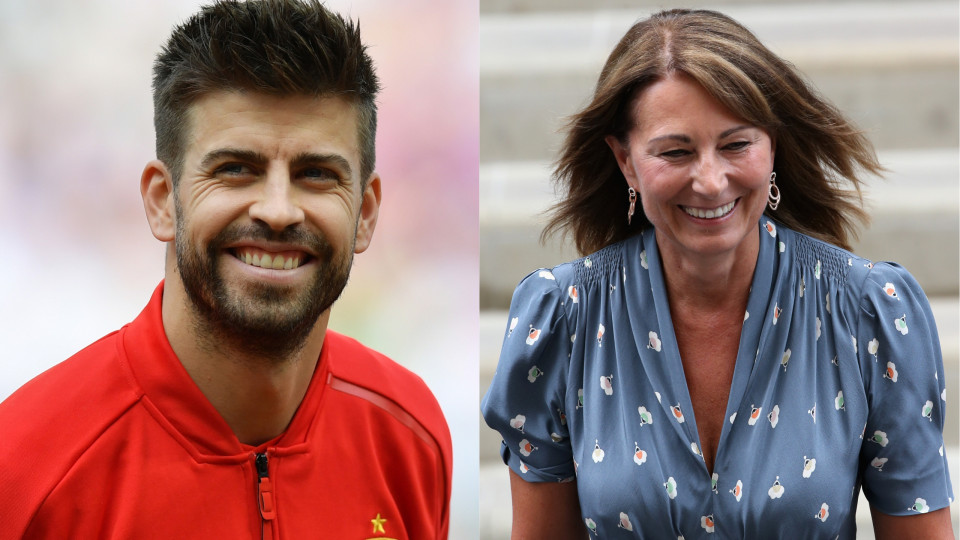 A amizade improvável entre Gerard Piqué e... a mãe de Kate Middleton