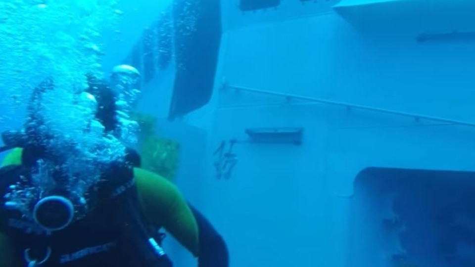 Veja como foi o primeiro mergulho na corveta afundada no Cabo Girão