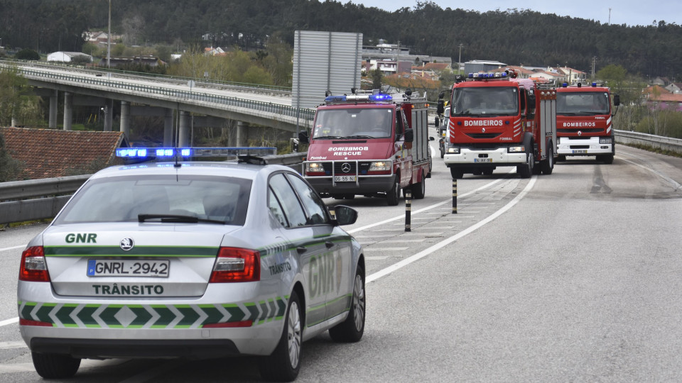 IC8 cortado ao trânsito no concelho de Ansião devido a acidente