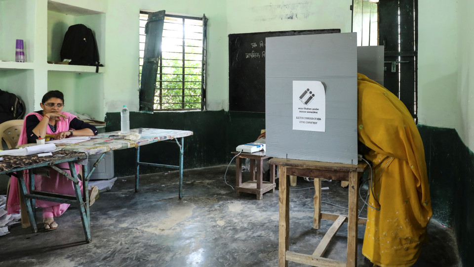 Termina 1.ª das 7 fases das eleições indianas com menor participação 