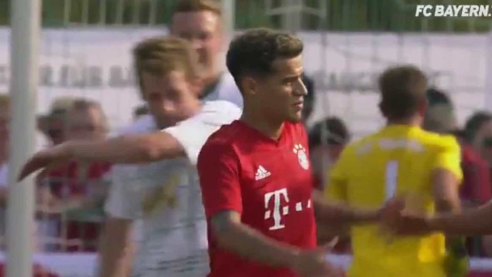 Assim foi o primeiro golo de Coutinho com a camisola do Bayern