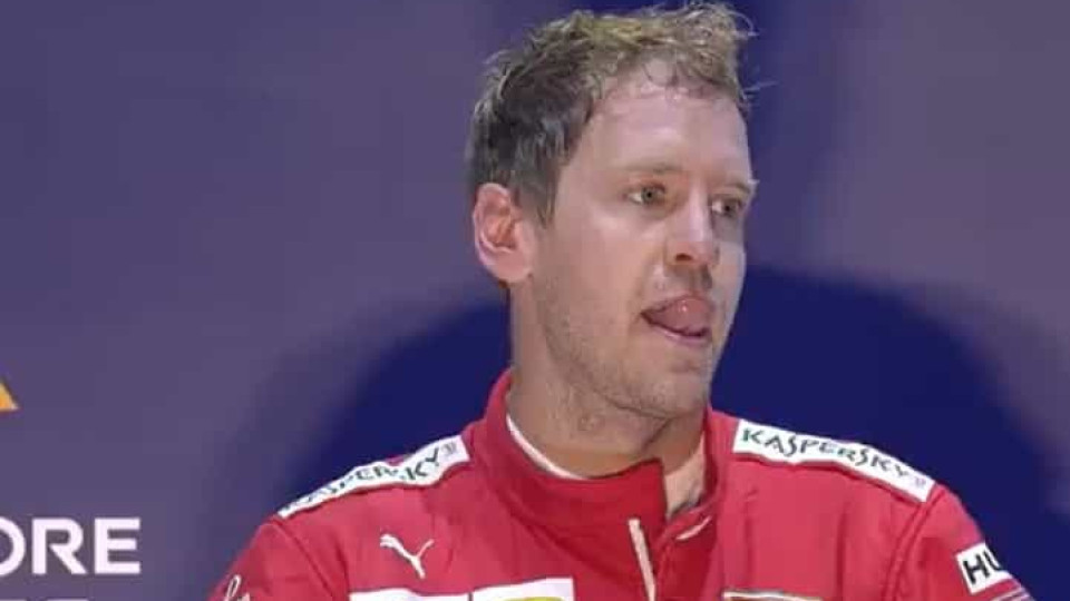 F1: Pódio de Singapura foi palco para as lágrimas de Vettel