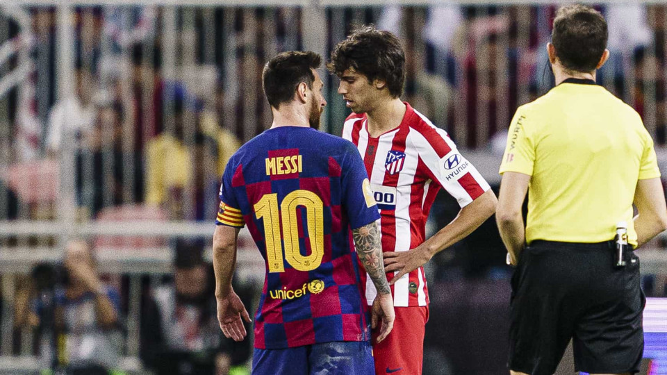 A reação da imprensa espanhola à tensão entre Félix e Messi na Supertaça