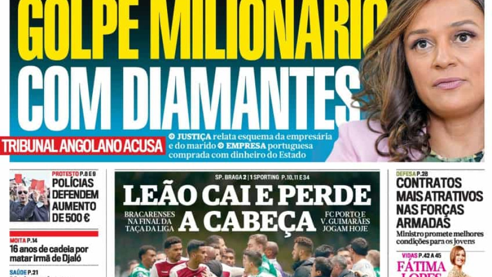 Hoje é notícia: Golpe milionário com diamantes; IRS. Corte por compensar