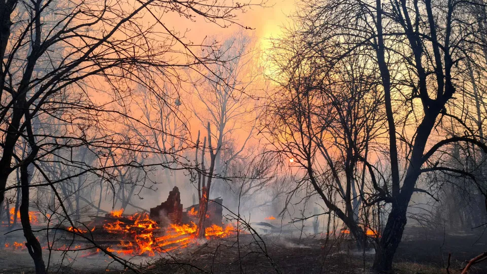 Ucrânia continua a combater incêndio florestal perto de Chernobyl